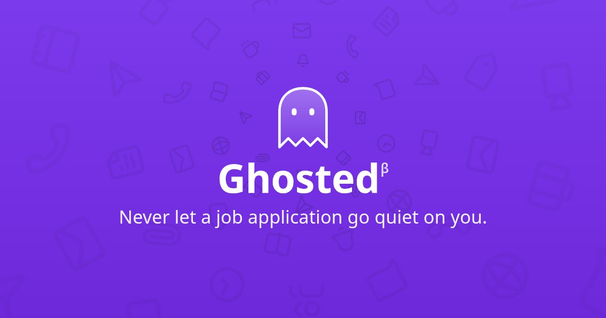 Ghosted job application logbook interface.